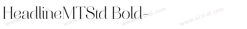 HeadlineMTStd Bold字体转换